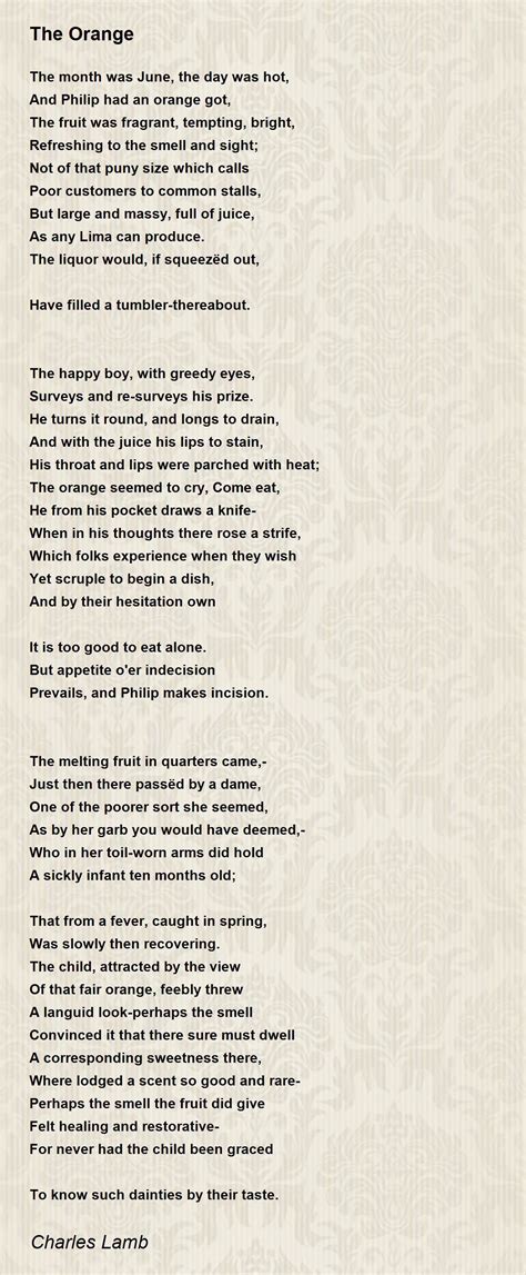 Orange Sky Poem at Desmond Kelley blog