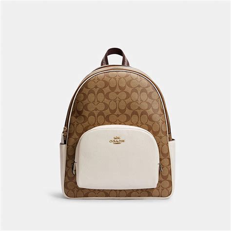 Large Court Backpack In Signature Canvas | COACH OUTLET | Backpacks ...