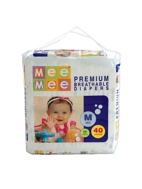 Buy Mee Mee Premium Diapers, Medium, 40 Count Online at Low Prices in ...