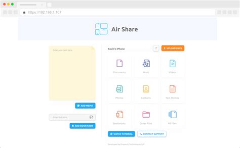 Air Share : Transfer or Backup iOS Photos and Files to PC or Mac
