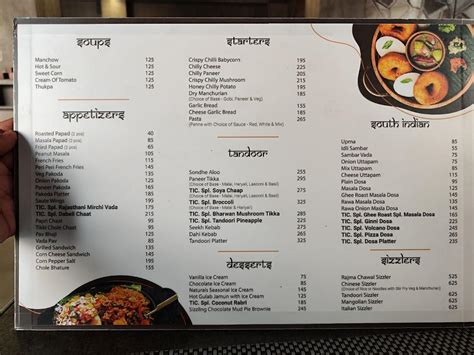 Menu at The Indian Chulha by Unique, Siliguri