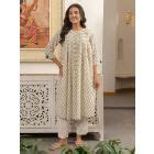 Pink Hand Block Printed Cotton Kurta with Pants- Set of 2