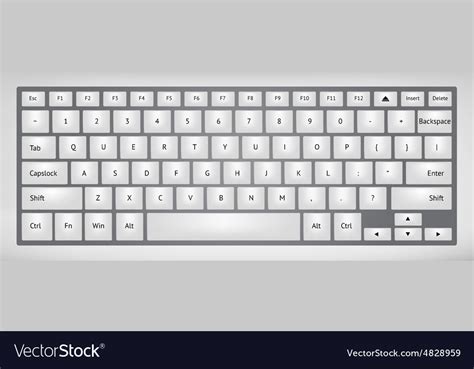 Laptop keyboard Royalty Free Vector Image - VectorStock