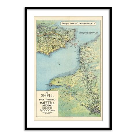 Imperial Airways - London to Paris Map – Calcuttan