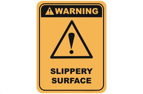Image result for Slippery Surface Sign