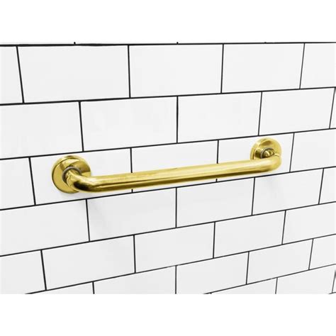 evekare Standard grab bar Gold Wall Mount (Ada Compliant) Grab Bar (550 ...