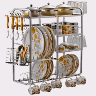 AVAIL Stainless Steel 24x24 Inch Wall Mount Dish Rack/Plate Cutlery ...