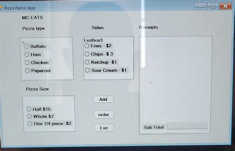 Image result for Simple Food Menu Phone App Visual Basic