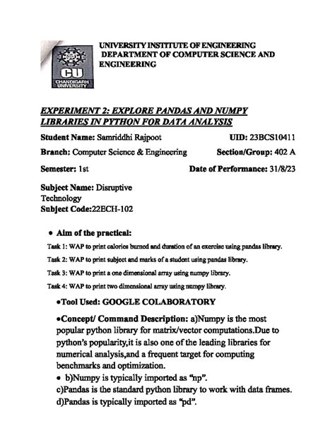 DT Experiment 1 - Disruptive Technologies-2 - Studocu