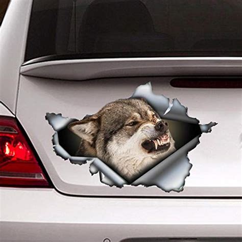 Angry Wolf car Decal, Wolf Sticker, car Decal Vinyl Sticker for Cars ...