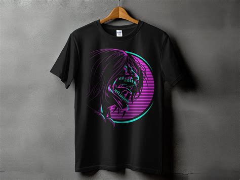 Classic Anime Series T-Shirts - Attack on Titans - Attack Titan Neon ...