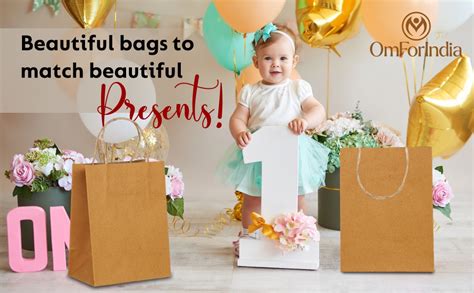 OmForIndia - Gift Bags | 6"x8"x4" - 50 Pcs | Disposable, Eco Friendly ...