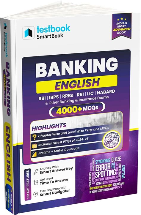 Buy Testbook Banking English SmartBook with 4000+ MCQs - 2025 Edition ...