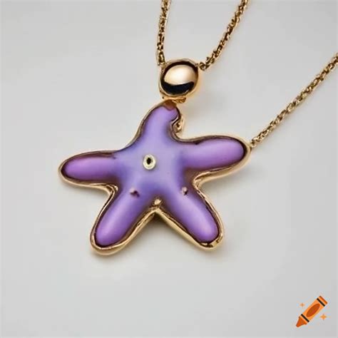 Pastel purple sea star pendant on Craiyon