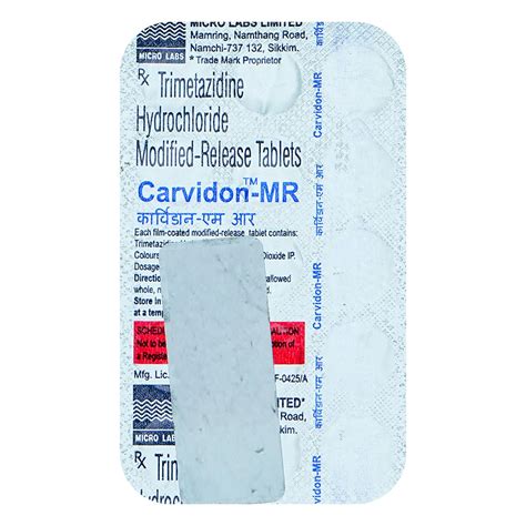 Carvidon-MR 35 mg - Strip of 15 Tablets : Amazon.in: Health & Personal Care