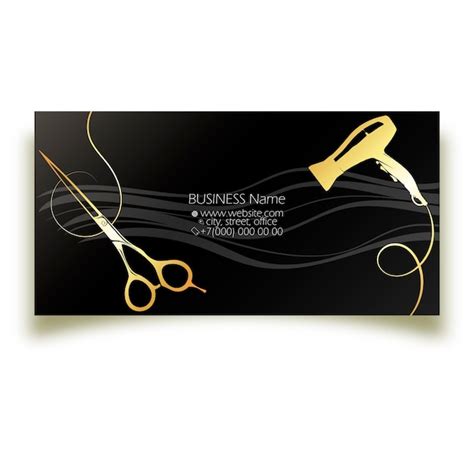 Hair Salon Business Card Design 的图像结果
