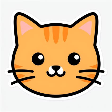 Playful Orange Tabby Cat Cartoon Illustration Sticker - Playground