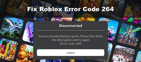 Image result for Roblox Error Code 264