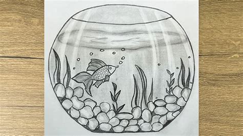 How to Draw a Fish in An Aquarium || Drawing Tutorial || Easy Pencil ...