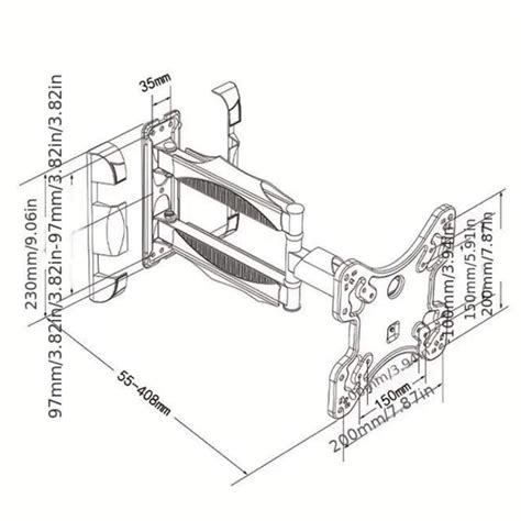 P4 23 to 55 Inch led TV Wall Mount Movable Swivel Corner Bracket ...