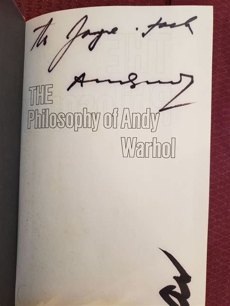 A Signature Book Andy Warhol