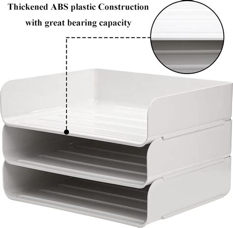 Okllen 3 Pack Stackable Desktop Letter Tray, 3 Tier India | Ubuy