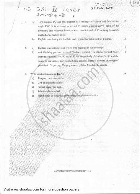 Surveying 2 2016-2017 BE Civil Engineering Semester 4 (SE Second Year ...