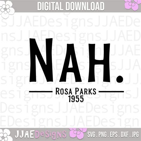 Nah rosa parks 1955 svg bundle black history svg african american svg ...