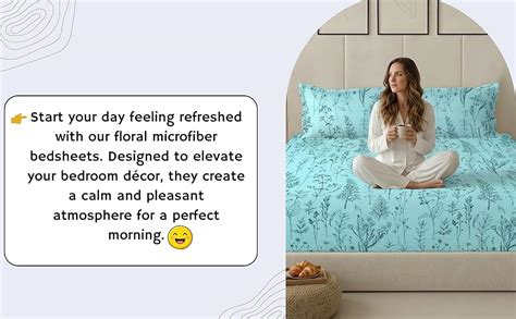 Buy RD TREND® Premium Cloud Cotton Fitted Floral Bedsheet for Double ...