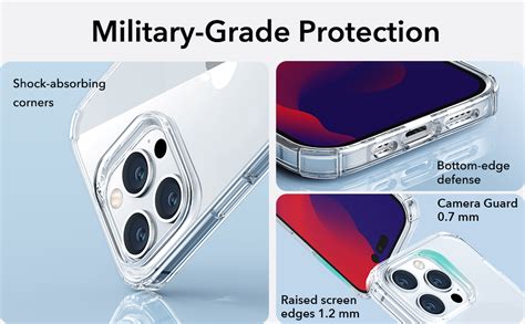 ESR Krystec Clear Case Compatible with iPhone 14 Pro, Ultra-Yellowing ...