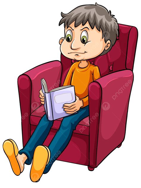 Boy Sitting At The Chair Gentleman Smooth Storybook Vector, Gentleman ...