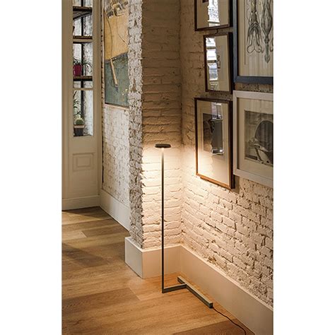 Vibia Flat Floor Lamp 5955 Push Terra Red | AndLight