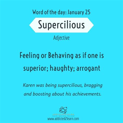 Superciliousness In A Sentence