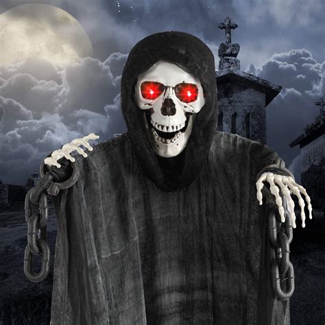 MyoGrip Haunted Halloween Hanging Ghost Decor with Flashing India | Ubuy