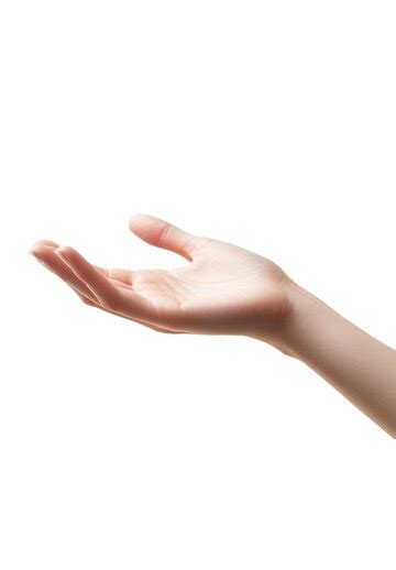 Closeup of an open outstretched female hand gesture symbolizing ...