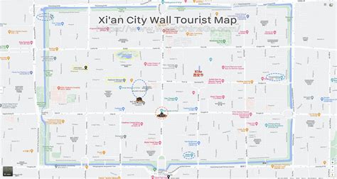 Xi'an City Wall Tourist Map