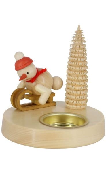 Candle holder with snowman on sledge buy online