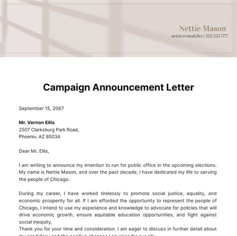 Free Announcement Letter Templates, Editable and Printable