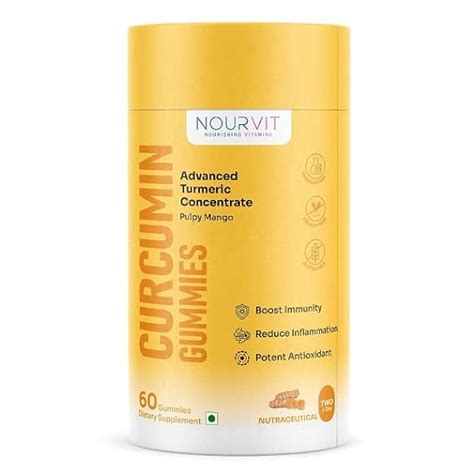 Nourvit Curcumin Turmeric Gummies | Powerful Antioxidants & Relief I ...