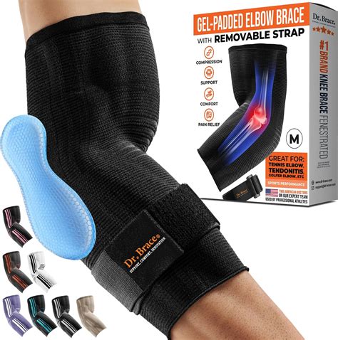 Amazon.com: Vive Elbow Brace - Tennis Compression Sleeve - Wrap for Golfers, Bursitis, Left or ...