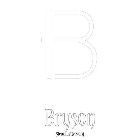Bryson Free Printable Name Stencils with 6 Unique Typography Styles and ...