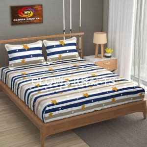 CLOVIS KRAFTS 240 TC Microfiber King Floral Fitted (Elastic) Bedsheet ...