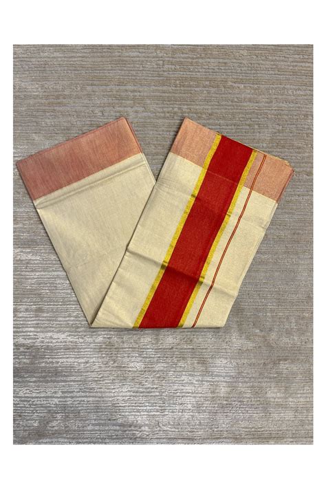 Southloom Kerala Tissue Kasavu Saree – Southloom.com - Kerala Handloom ...