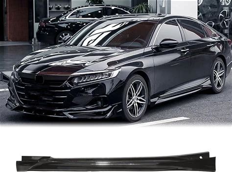 NINTE For 2018-2022 10th Gen Honda Accord ABS Painted Add-on JDM Side Skirts Extensions