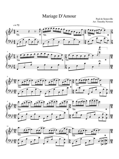 Mariage D'Amour Piano Sheet | Richard Clayderman