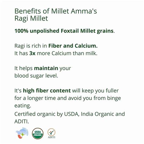 Ragi Grains (Finger Millet) Organic 500gm - Millet Amma