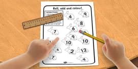 Colour and Roll Worksheet (teacher made) - Twinkl