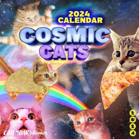 Buy Cosmic Cats: A Whimsical Space Cats 2024 | Planner: An 18-Month ...