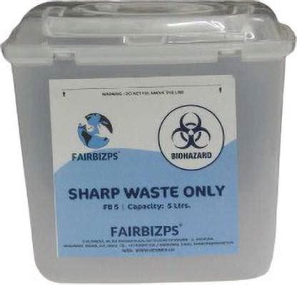 FAIRBIZPS Bio-Medical Sharps Container for Needles, Glass Waste and ...