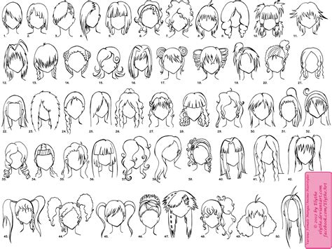 Anime Hair Template